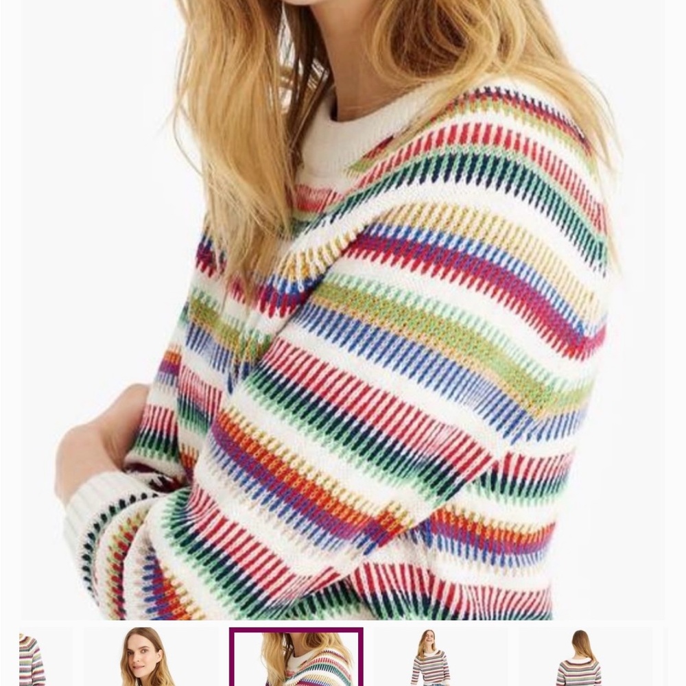 The reeds J crew rainbow stripe sweater L